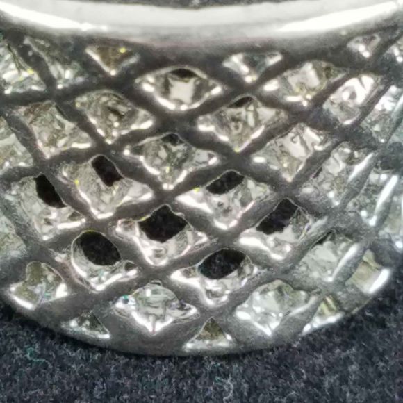 NWT! Mens Chuns Crisscross Lattice Silver Tone Ring Size 8 Band Gothic Linked - Picture 3 of 7